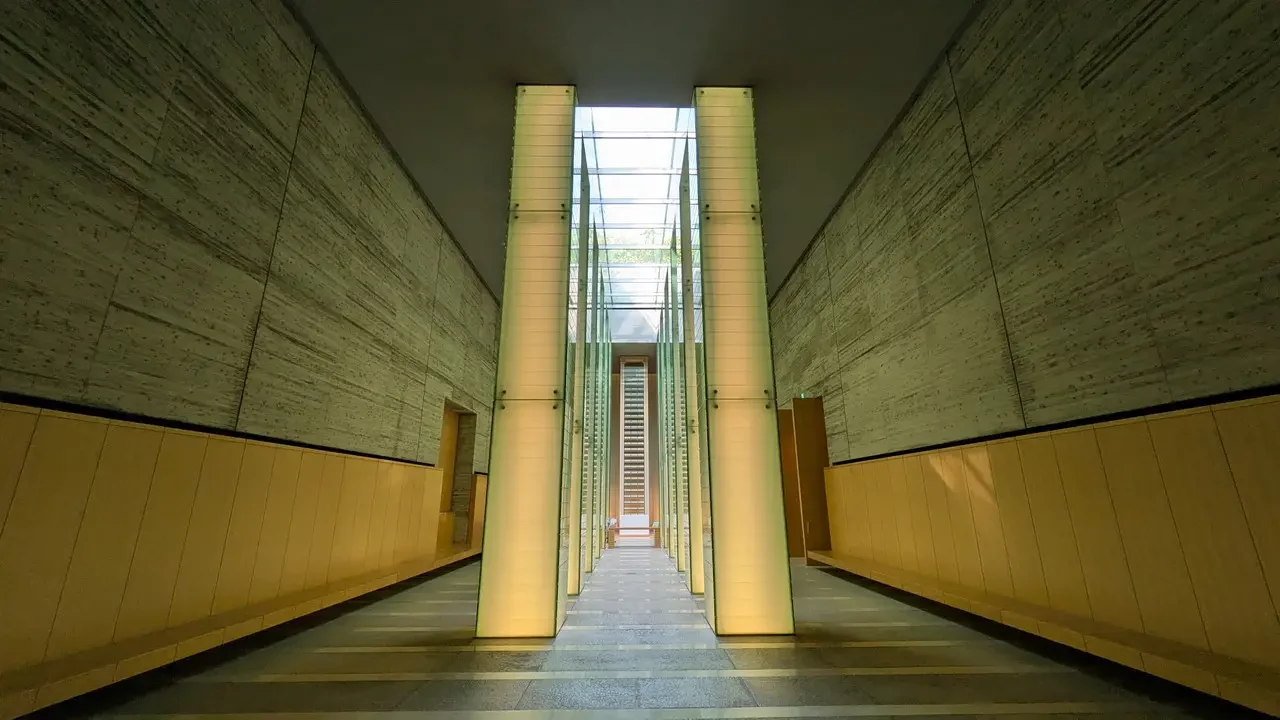Interno del Museo della Pace Nazionale a Nagasaki in Giappone.
