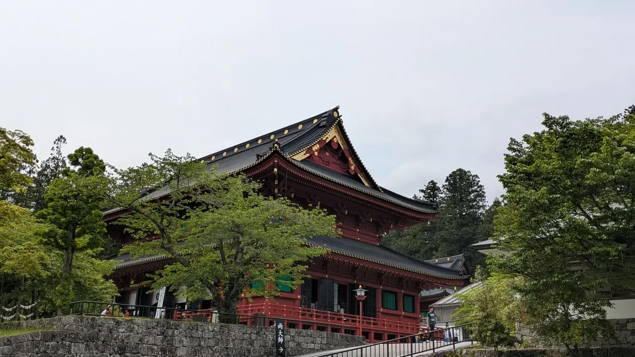 Vista esterna del tempio Rinno-ji a Nikko in Giappone.