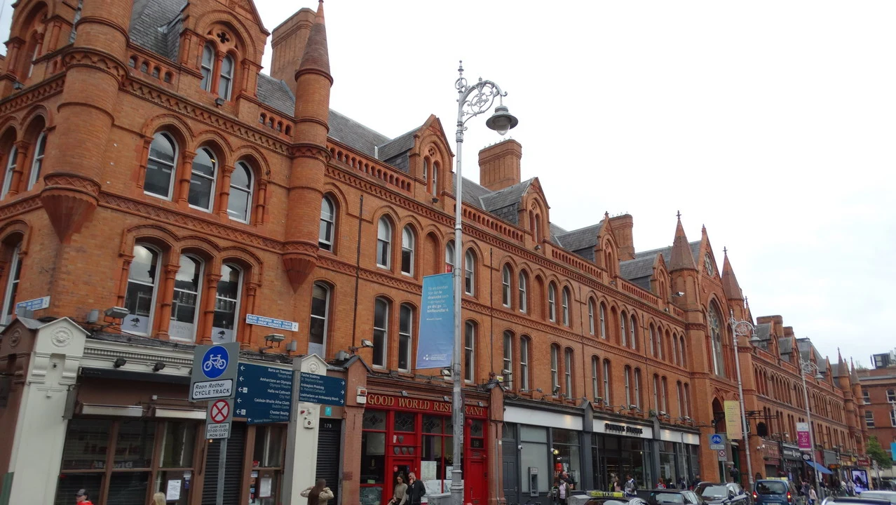 Una vista della strada tra Grafton Street e Dublin in Irlanda.