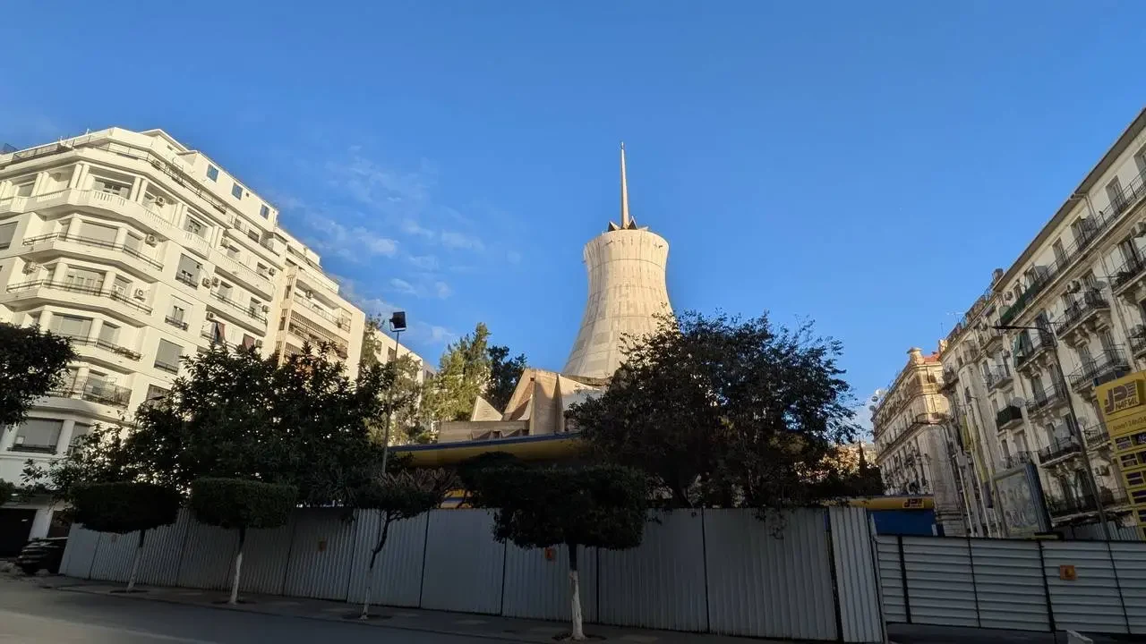 La Cattedrale di Sacré-Cœur a vista dall'alto ad Algeri, Algeria.