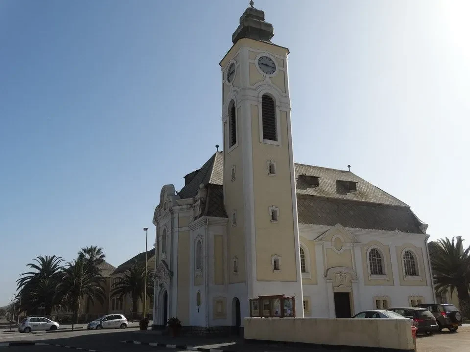 Chiesa evangelica a Swakopmund in Namibia.
