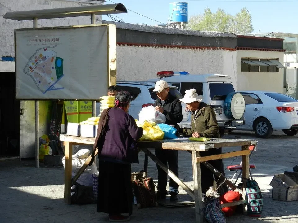 Monastero di Tashilungpo a Shigatse in Nepal e Tibet.