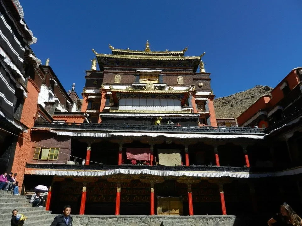 Monastero di Shigatse-Tashilungpo in Nepal e Tibet.