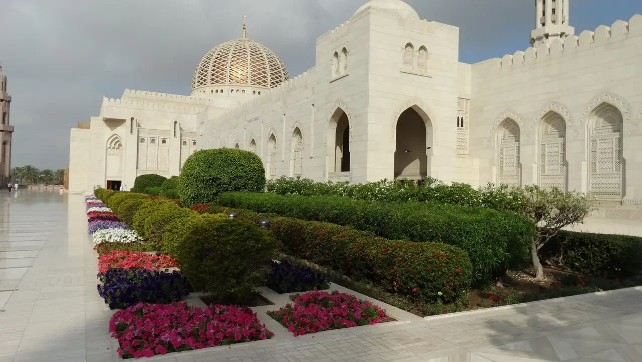 La moschea di Sultan Qaboos a Muscat in Oman.