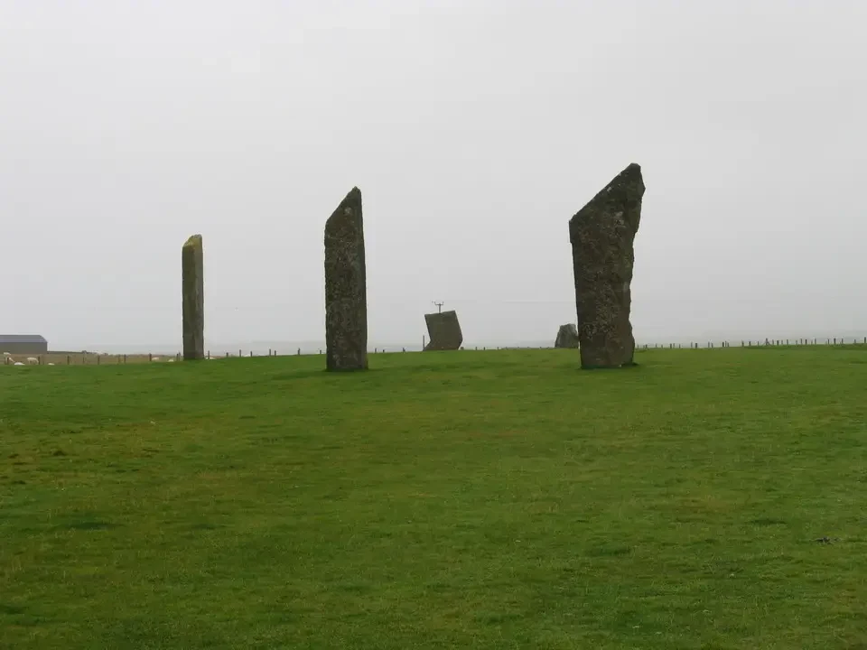 Menhir in the Scottish landscape.