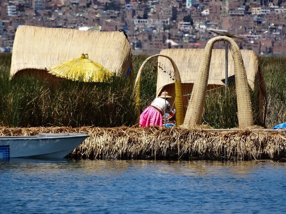 Le isole Uros del Lago Titicaca in Perù e Bolivia. Le isole Uros del Lago Titicaca in Perù e Bolivia.