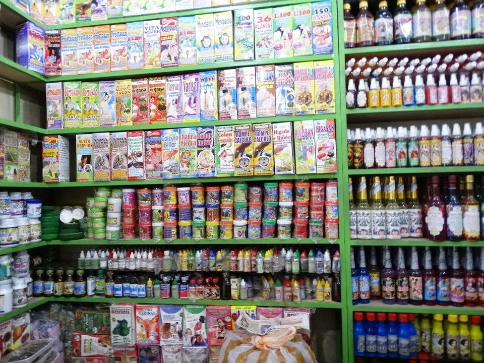 Mercato delle streghe a La Paz, Perù e Bolivia.